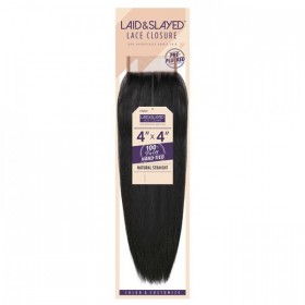 Outre 100% Non-Processed Bundle Hair Laid & Slayed 4X4 Lace Closure NATURAL STRAIGHT